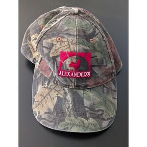 Vintage Alexander's Rooster Georgia Camo Hunting Hat Ball Cap Strapback OSFM AMG